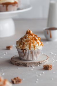 The Quickest Salted Caramel Cupcakes with Cream Cheese Frosting